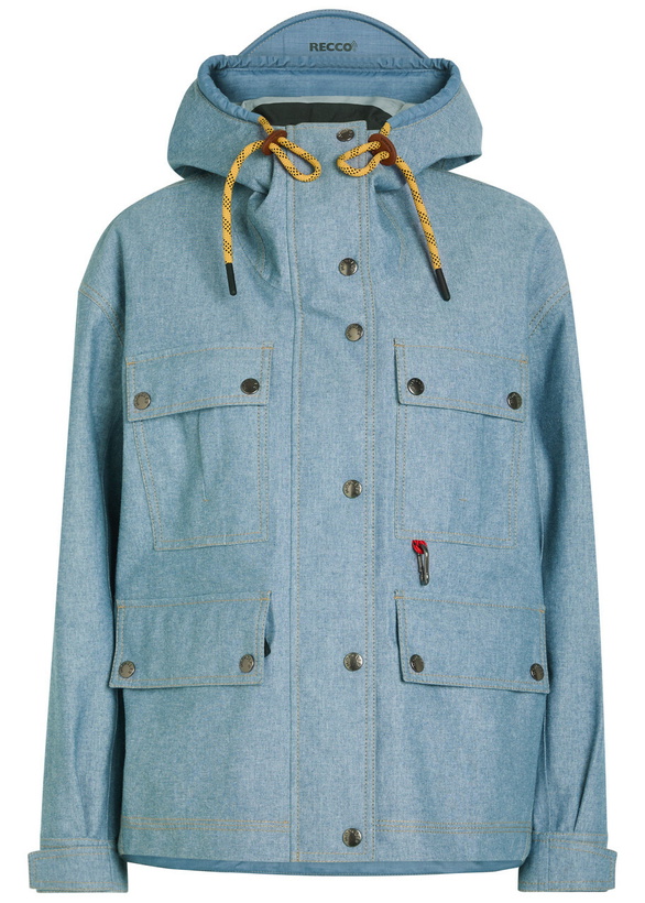 Photo: Moncler Beziers Waterproof Hooded Denim Jacket Mid Blu