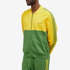Adidas x Wales Bonner N Knit Track Top in Bold Gold/Crew Green