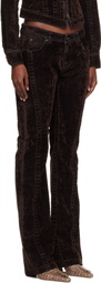 KNWLS Brown Flock Jeans