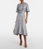 Altuzarra Kirsty floral draped silk midi dress