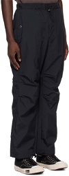 JieDa Black Three-Pocket Trousers