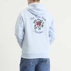 Drôle de Monsieur Men's Rose Slogan Hoodie in Light Blue