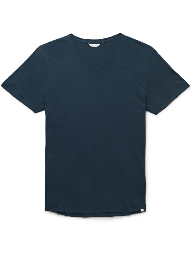 Photo: Orlebar Brown - OB-V Cotton-Jersey T-Shirt - Blue