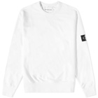 Calvin Klein Men's Monogram Sleeve Badge Crew Sweat in Bright White