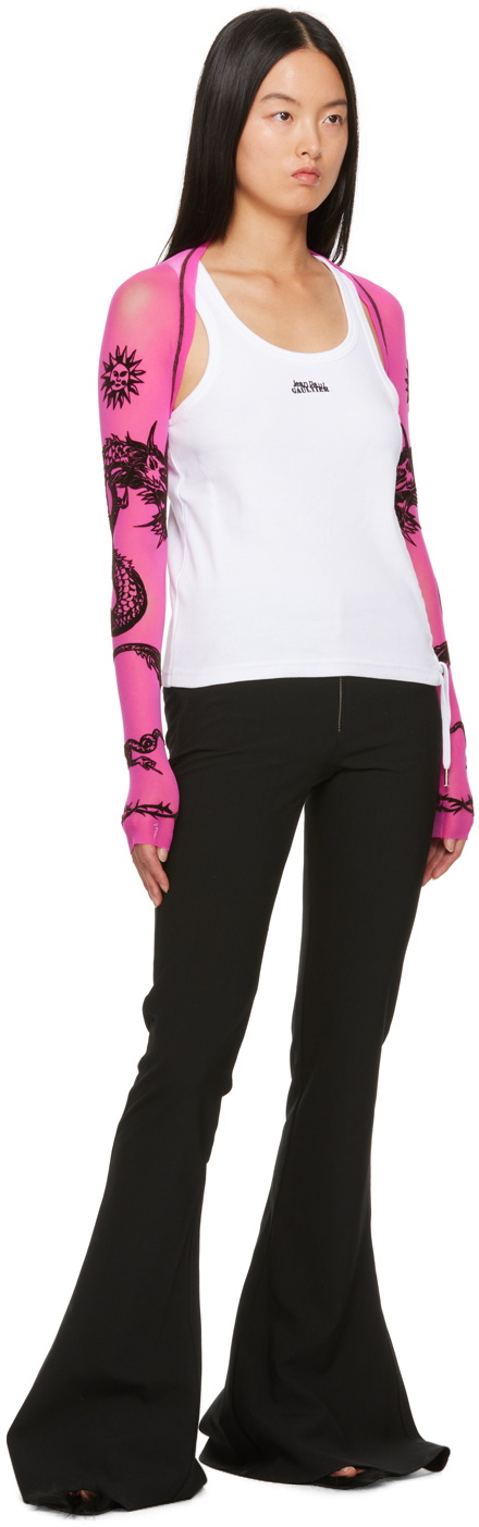 Jean Paul Gaultier Pink 'Safe Sex' Cardigan Jean Paul Gaultier