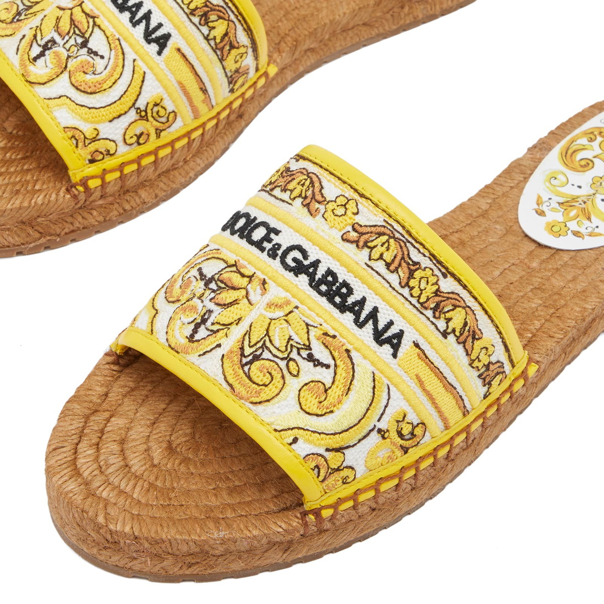 Dolce & Gabbana Women's Raffia and Printed in Espadrille