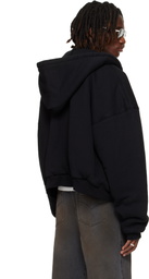 LU'U DAN SSENSE Exclusive Black Wadded Hoodie