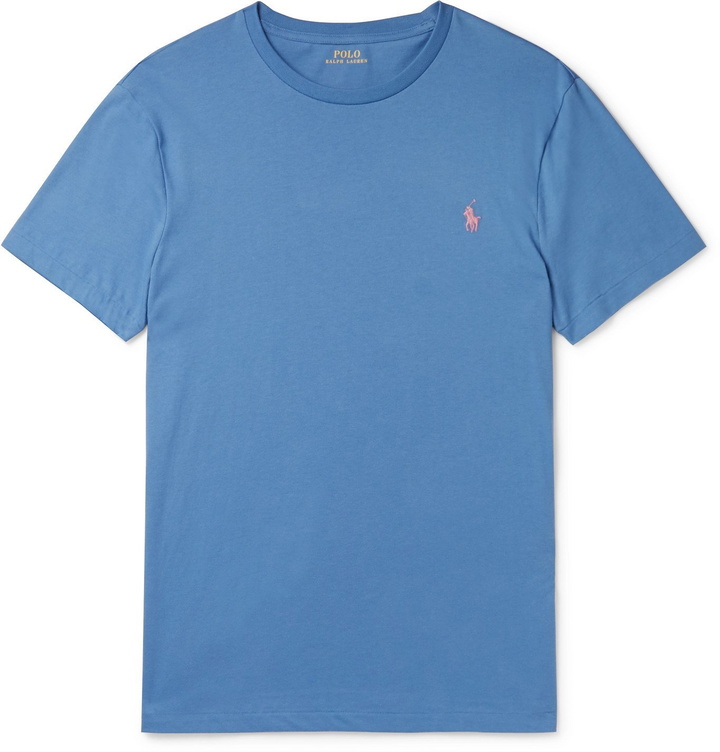 Photo: Polo Ralph Lauren - Slim-Fit Cotton-Jersey T-Shirt - Blue