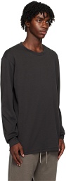 ATTACHMENT Gray Double-Face Long Sleeve T-Shirt