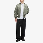 Wacko Maria Men's MA-1 Leopard Panel Flight Jacket in Khaki