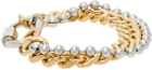 IN GOLD WE TRUST PARIS Gold & Silver Link Bracelet