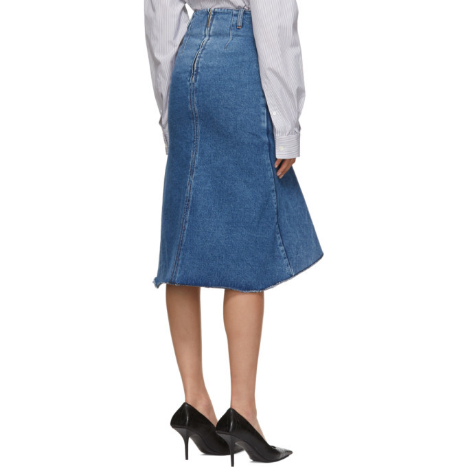 BALENCIAGA デニムサイド GODET スカート Balenciaga Blue Denim Godet Skirt Balenciaga