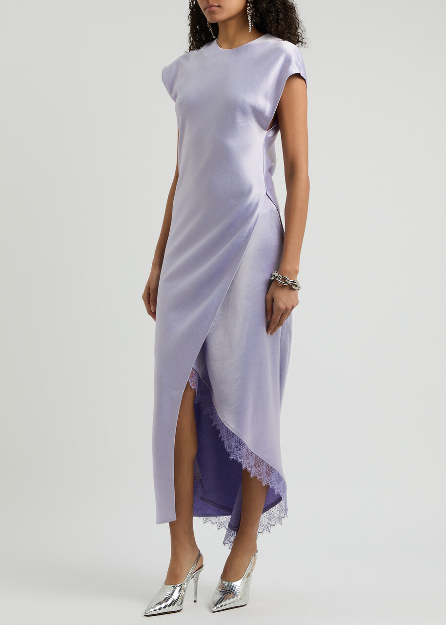 fitted lace wedding dress Anderson Maxi Dress, in Chocolate Luxe Satin, Size: Small | Show Me Your Mumu