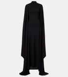 Balenciaga Caped turtleneck jersey gown