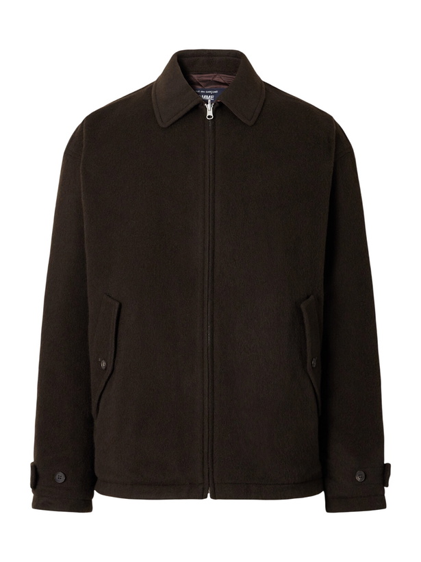 Photo: COMME DES GARÇONS HOMME - Reversible Padded Brushed Wool and Quilted Shell Blouson Jacket - Brown