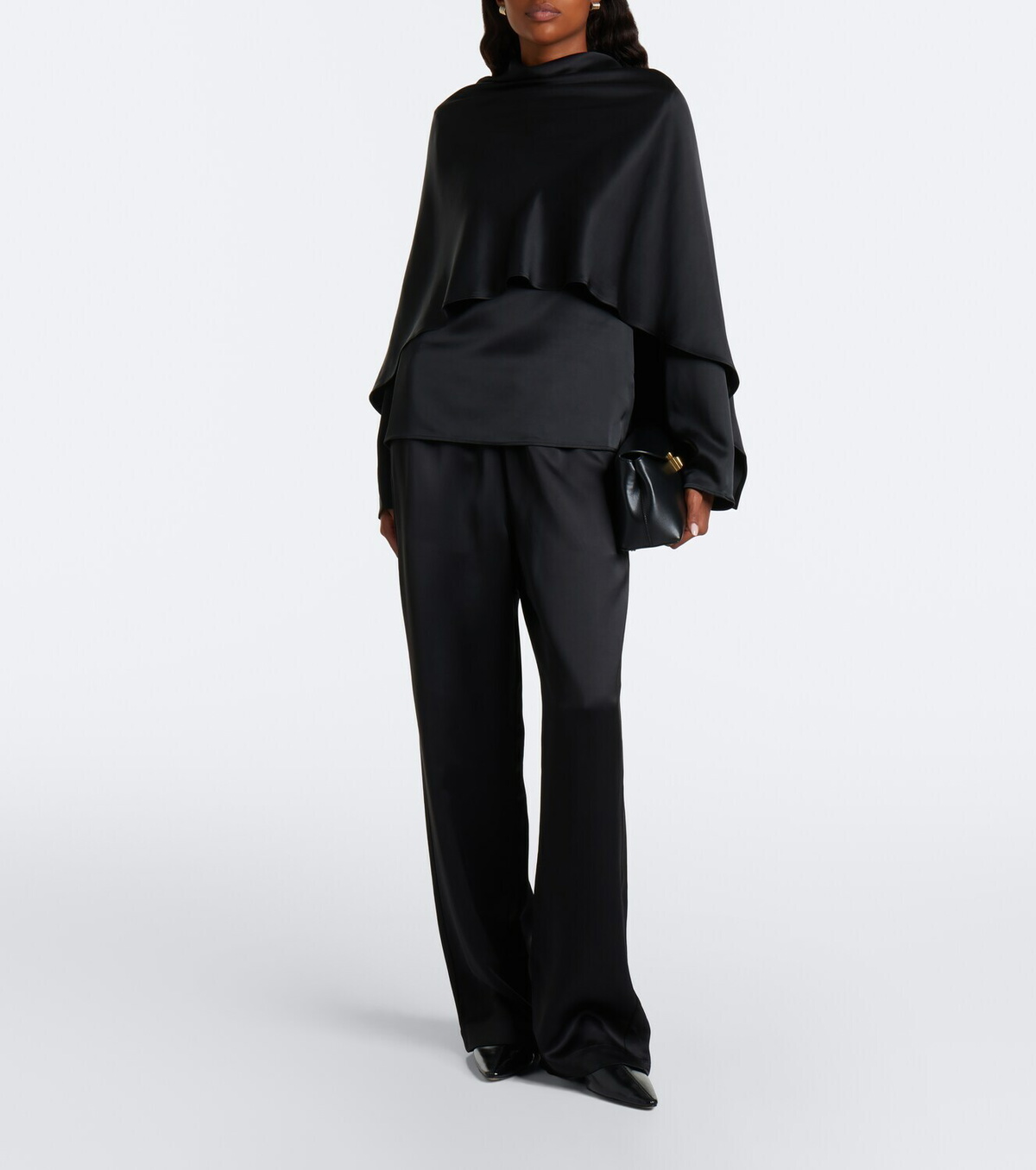 Róhe Caped satin top