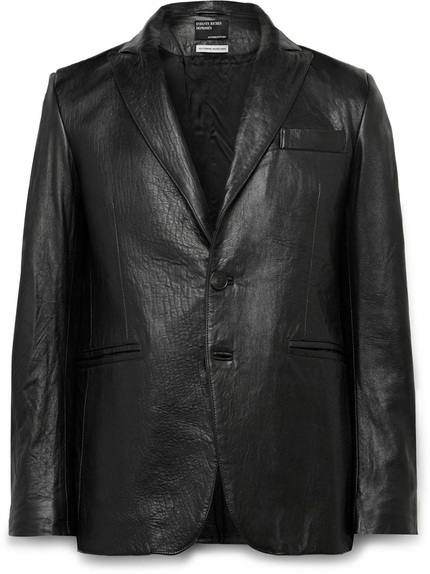 Photo: Enfants Riches Déprimés - Slim-Fit Crinkled-Leather Blazer - Black