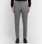 De Petrillo - Grey Slim-Fit Prince of Wales Checked Virgin Wool Suit Trousers - Gray