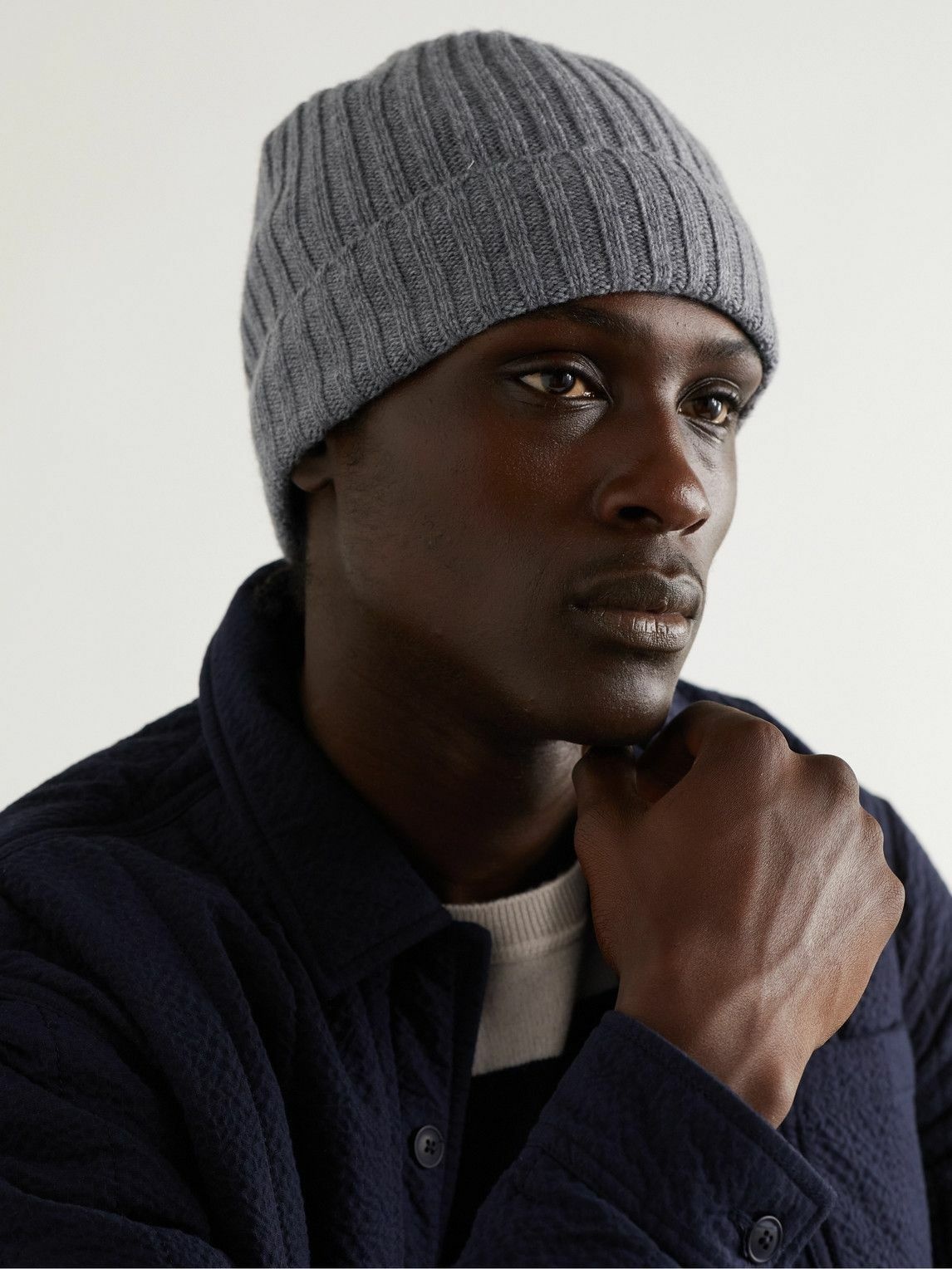 Officine Générale - Ribbed Wool and Cashmere-Blend Beanie Officine Generale