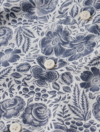 Polo Ralph Lauren - Printed Cotton and Linen-Blend Voile Shirt - Blue