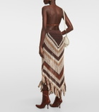 Dodo Bar Or Brejacha crochet midi skirt