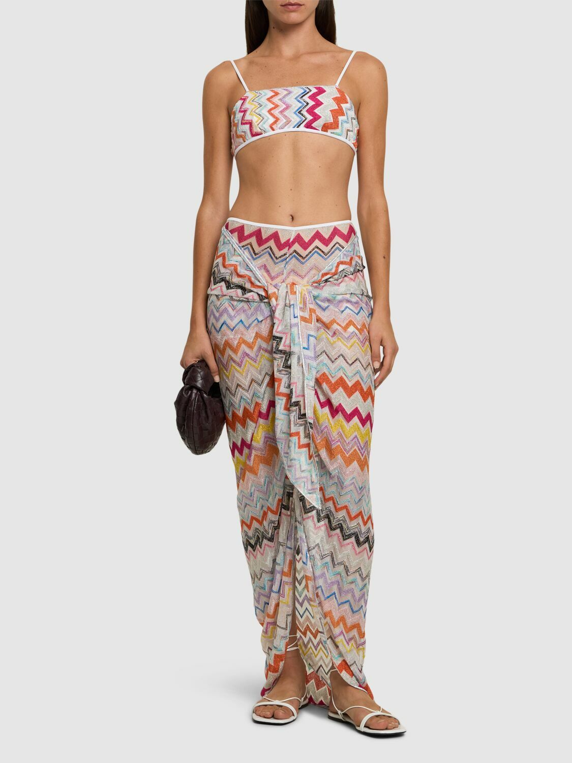 MISSONI Chevron Lurex Knotted Sarong