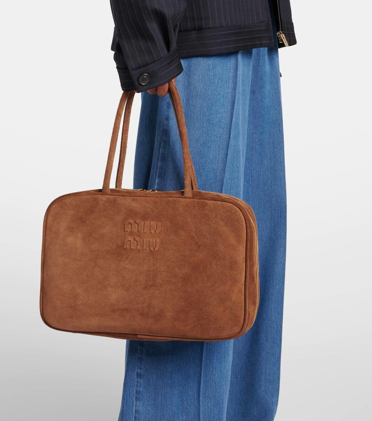 値下げ事業 MII MIU SUEDE LEATHER BOA TOTE HAND BAG 【公式通販】