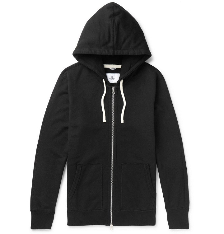 Photo: Reigning Champ - Loopback Cotton-Jersey Zip-Up Hoodie - Black