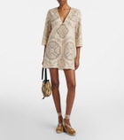 Valentino VGold floral cotton-blend tunic