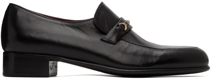Photo: Husbands SSENSE Exclusive Black Leather Loafers