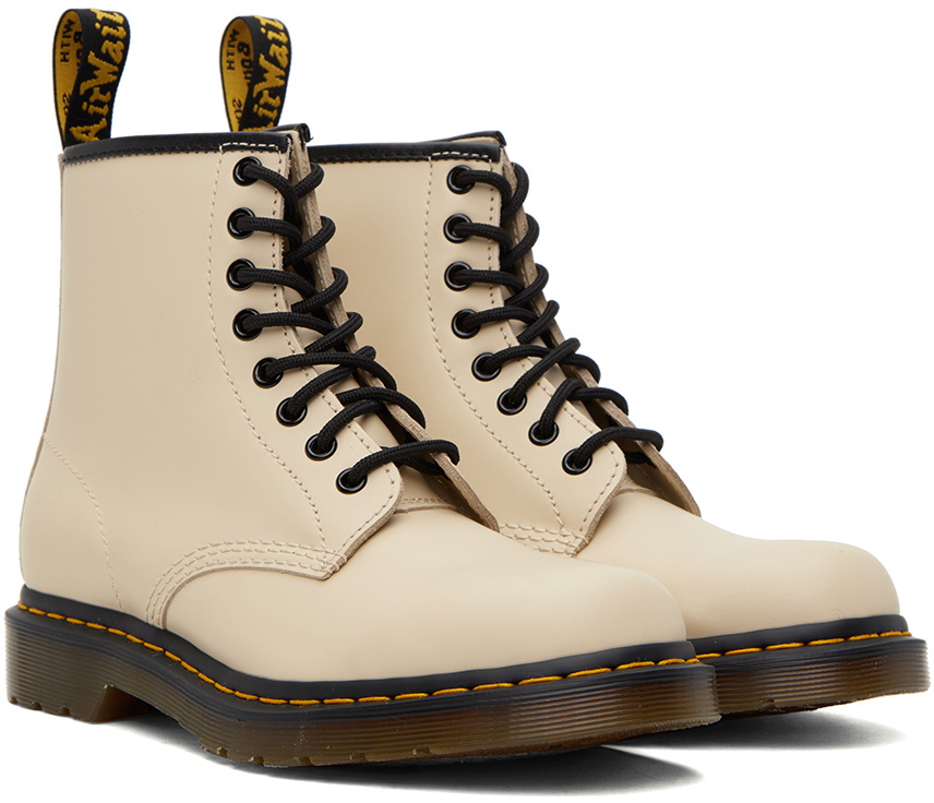Dr. Martens Beige 1460 Lace-Up Boots Dr. Martens display picture 2