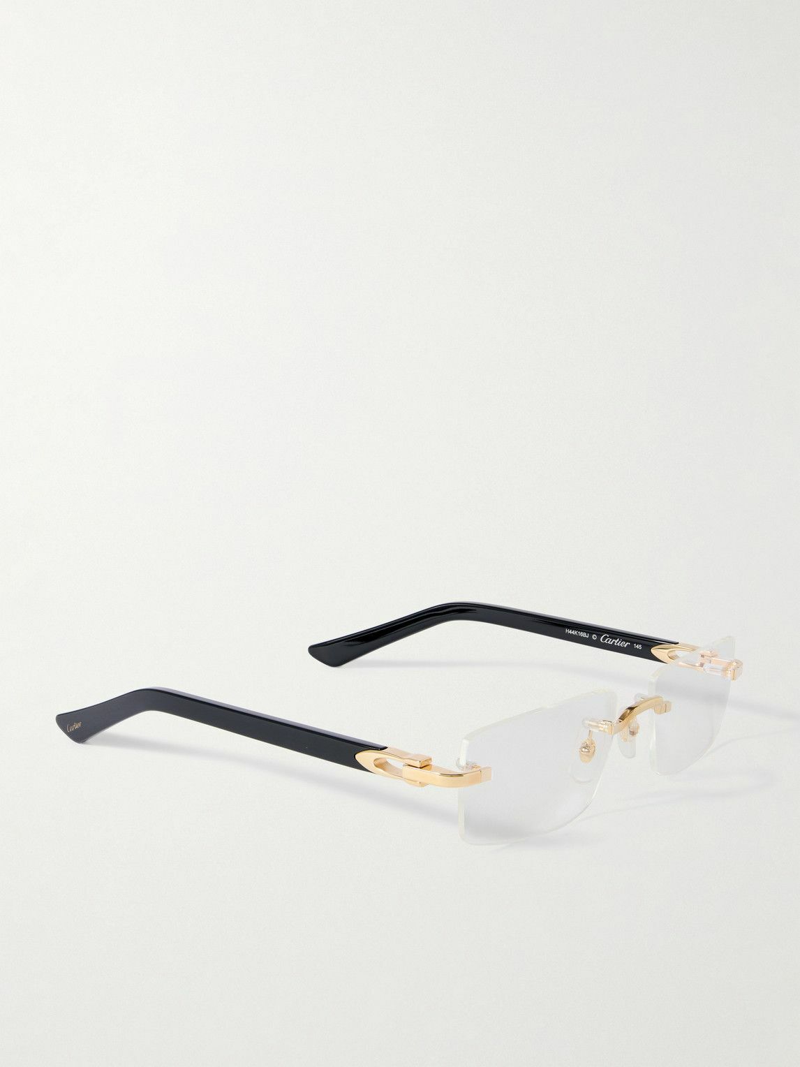 Cartier Rimless Rectangle Cartier Eyewear - Signature C Rimless Rectangular-Frame Gold-Tone and ...