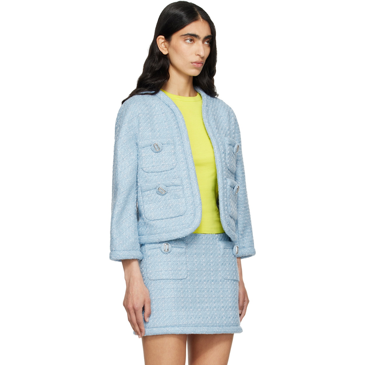 Marc Jacobs Blue 'Pop J Marc' Tweed Jacket