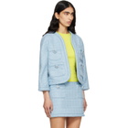 Marc Jacobs Blue 'Pop J Marc' Tweed Jacket
