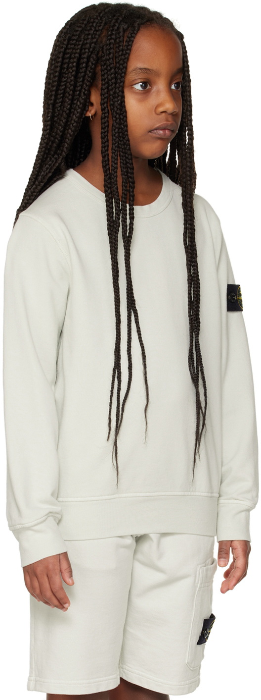 Stone Island Junior Kids Gray Patch Sweatshirt