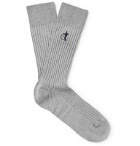 London Sock Co. - Traditional Six-Pack Ribbed Stretch Cotton-Blend Socks - Multi