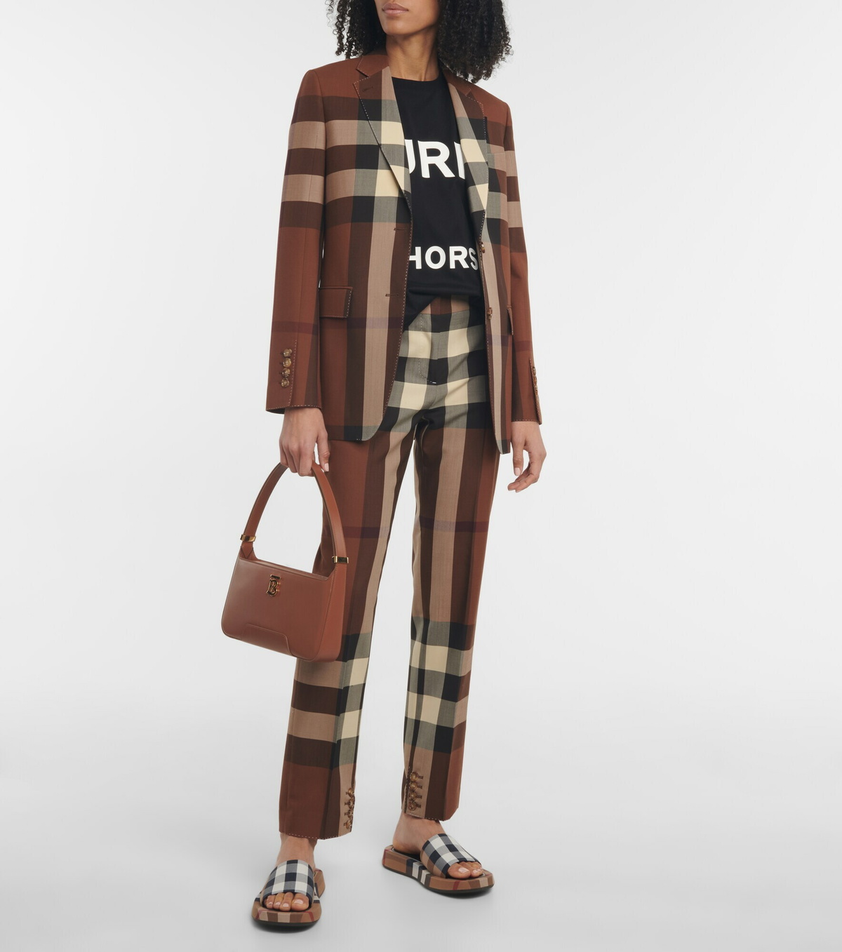 Burberry - Checked cotton slides