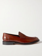 VINNY'S - Townee Leather Penny Loafers - Brown - 40