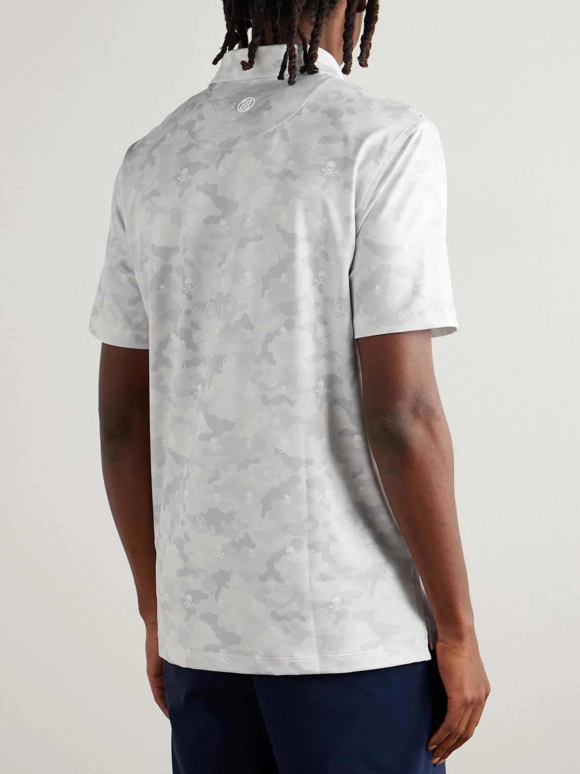 G/FORE - Icon Camouflage-Print Tech-Jersey Golf Polo Shirt - Gray
