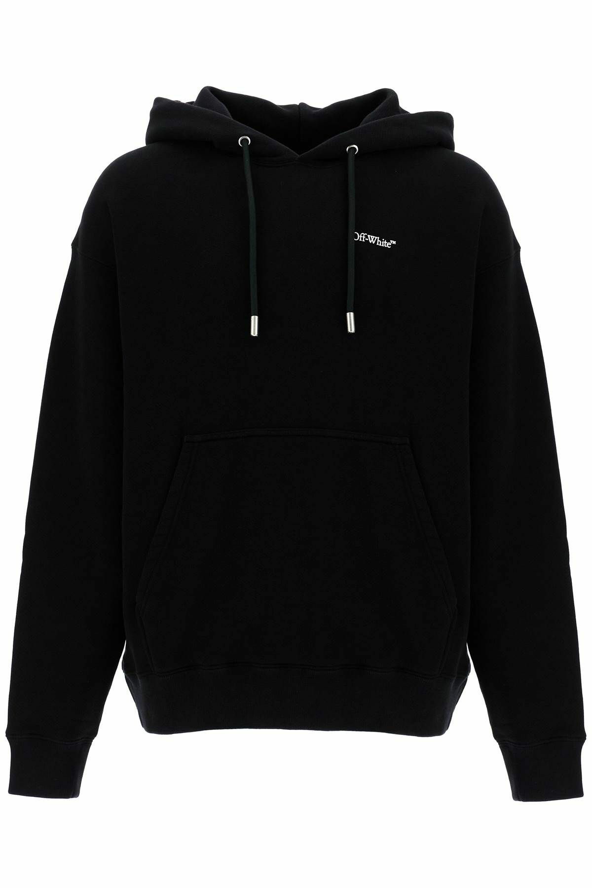 Off white x champion black hoodie hotsell