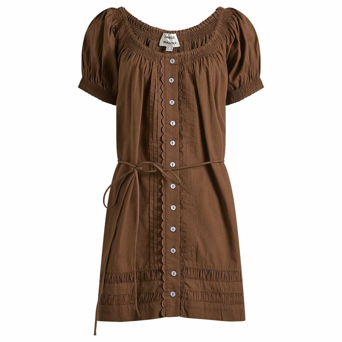 Damson Madder Women's Jayne Mini Dress in Choc