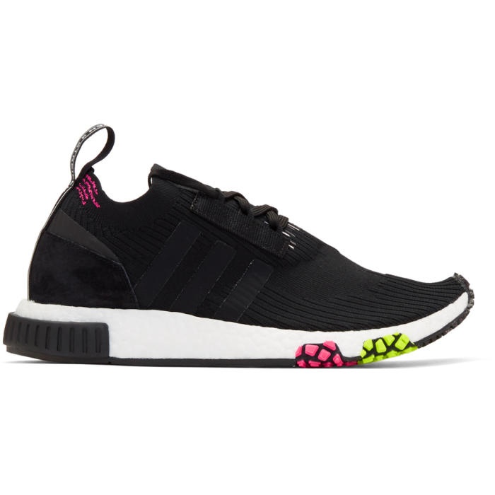 adidas Originals Black and Pink NMD Racer PK Sneakers 