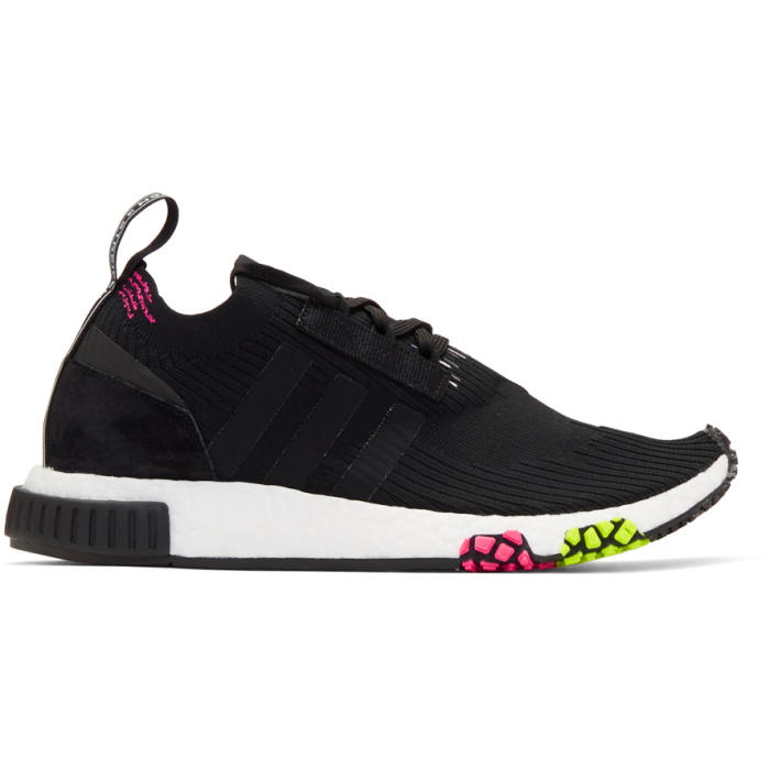 Photo: adidas Originals Black and Pink NMD Racer PK Sneakers 