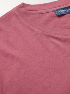 Frescobol Carioca - Lucio Cotton and Linen-Blend Jersey T-Shirt - Purple