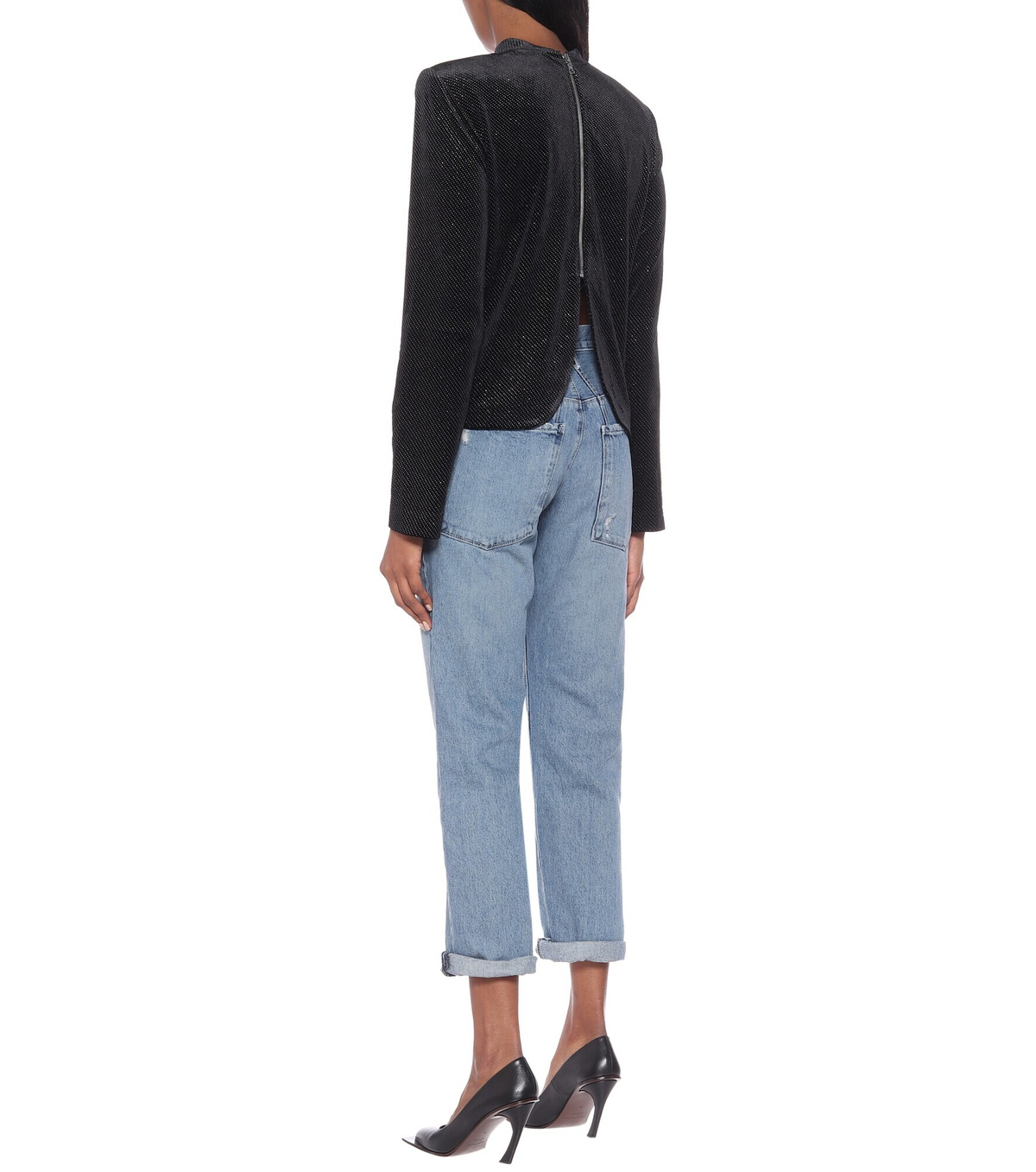 Rta - Freddie metallic velour top