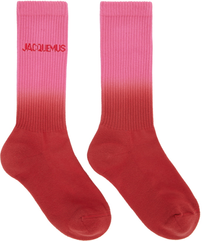 Photo: Jacquemus Red & Pink Le Chouchou 'Les Chaussettes Moisson' Socks