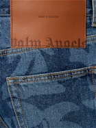 PALM ANGELS Palmity Printed Cotton Denim Jeans