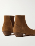 SAINT LAURENT - Lukas Suede Chelsea Boots - Brown