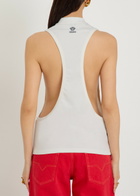 Versace Open Side Stretch-cotton Tank top White