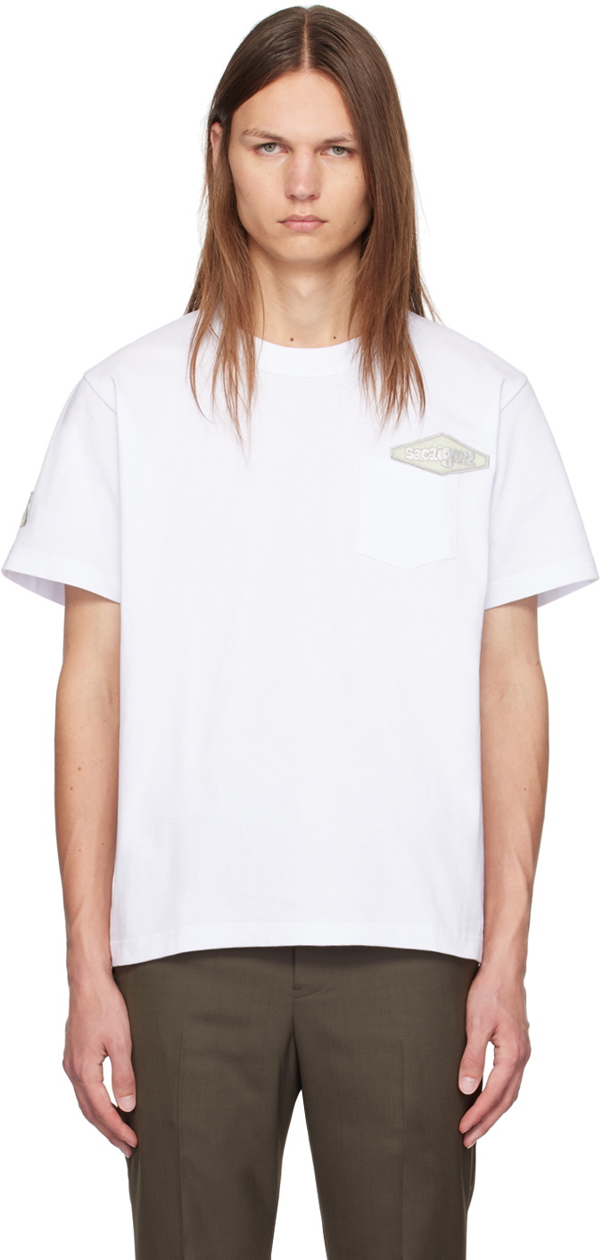 sacai×Gonsホワイト Tシャツ